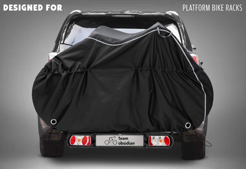 TeamObsidian Bike Cover - Outdoor Bike Storage, Bicycle Transportation or Travel Covers - Waterproof eBike Protection - For 1 to 3 Bikes - Heavy Duty Ripstop 300D Oxford Material - Image 3